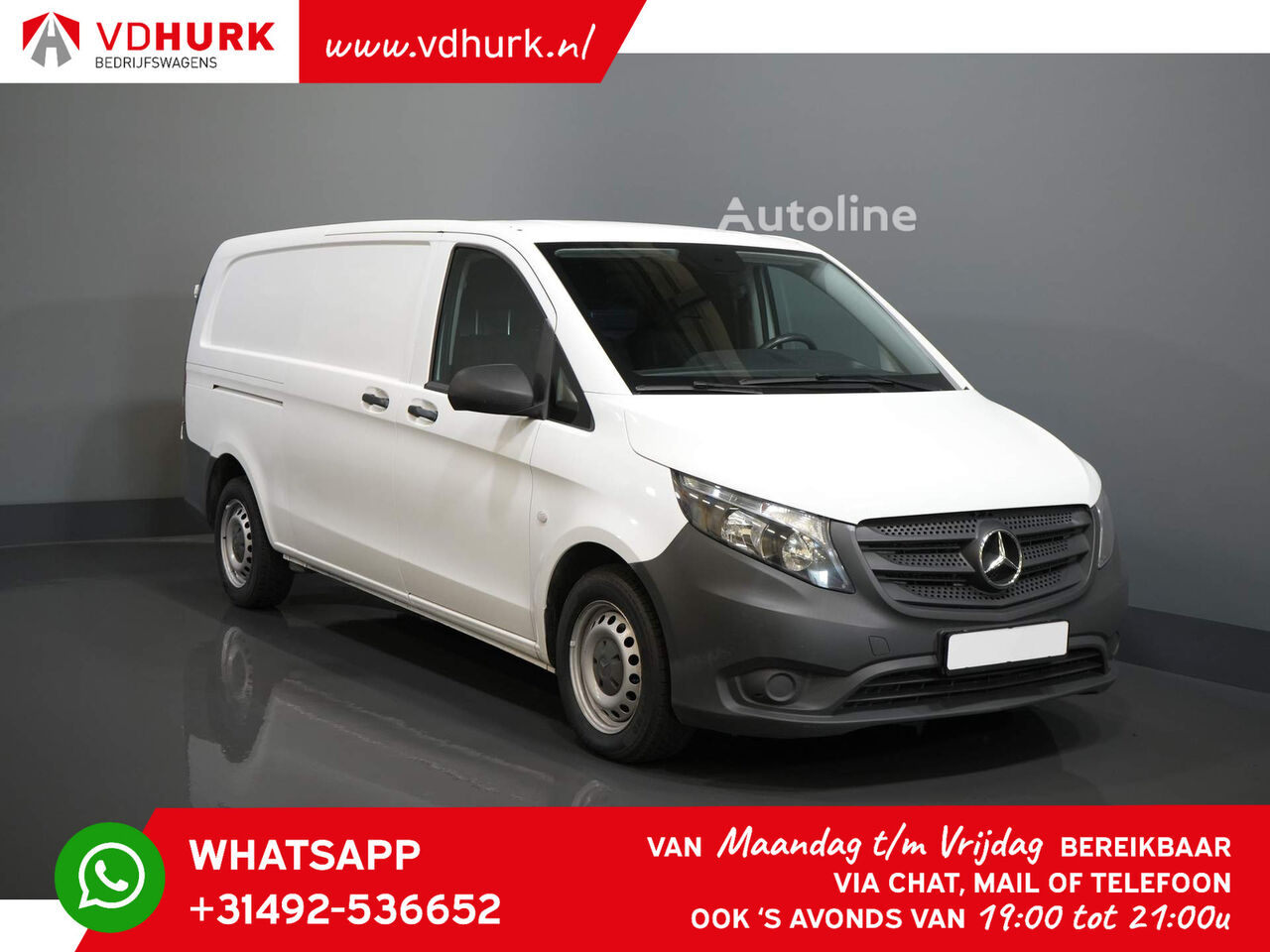 Mercedes-Benz Vito 114 CDI Aut. L3 343 XL EURO6 BPM VRIJ! Standverw./ Stoelver gesloten bestelwagen