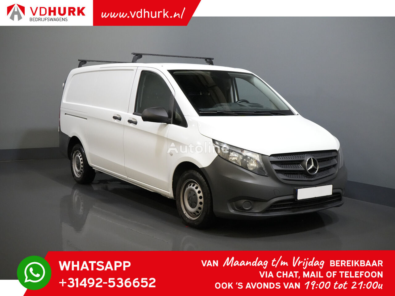 الميكروباصات شاحنة مقفلة Mercedes-Benz Vito 116 CDI Aut. L2 RWD BPM VRIJ! Standkachel/ Navi/ Stoelverw - Autoline