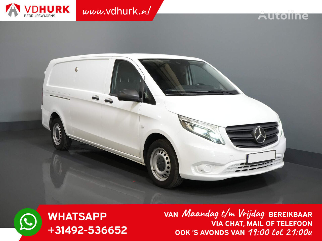 fourgon utilitaire Mercedes-Benz Vito 116 CDI Aut. L3 XL LED/ 2x Schuifdeur/ Standkachel/ Stoelve