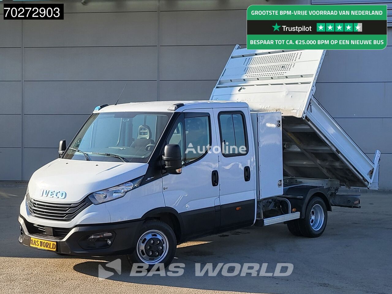 IVECO Daily 35C14 Kipper Dubbel Cabine met Kist 3,5t Trekhaak Airco Cr volquete < 3.5t