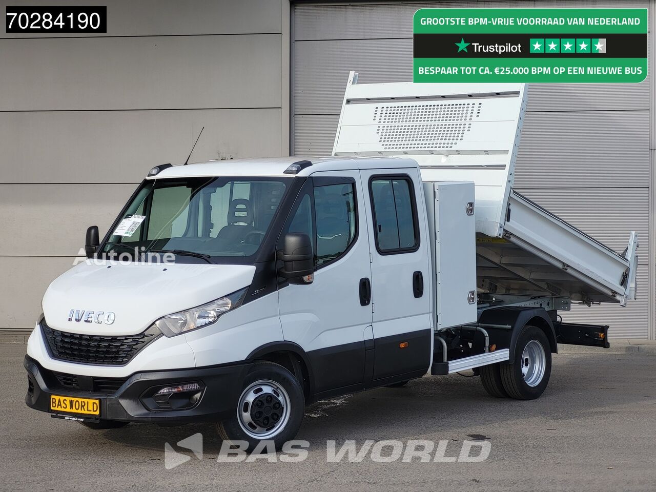 Camion-benne < 3.5t IVECO Daily 35C14 Kipper met Kist Dubbel Cabine Dubbellucht 3,5t Trekh - Autoline