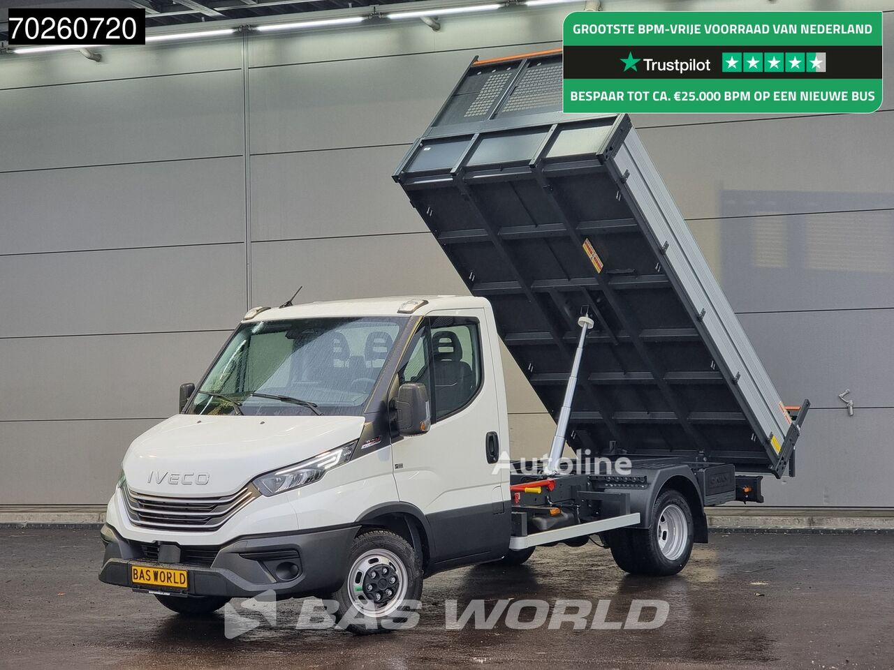 autobasculantă < 3.5t IVECO Daily 35C21 3.0L 210PK Automaat Kipper 2025 model ACC Airco CarP nou