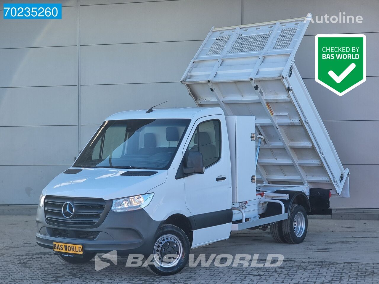 Mercedes-Benz Sprinter 514 CDI Kipper met kist 3.5T trekhaak Airco Cruise Euro volquete < 3.5t