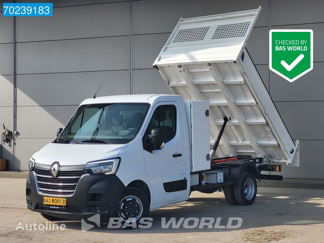 Renault Master 135PK Kipper met kist 3500kg trekhaak Airco Cruise Tipper kipper vrachtwagen < 3.5t