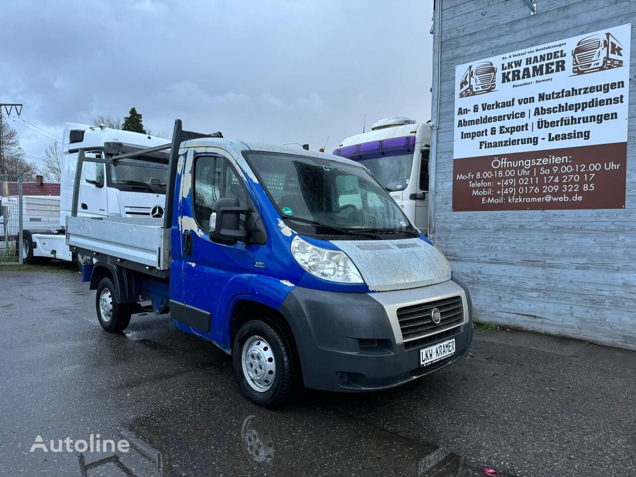 camion pianale < 3.5t FIAT Ducato Pritsche 33 120 TÜV 04/25 Leder AHK