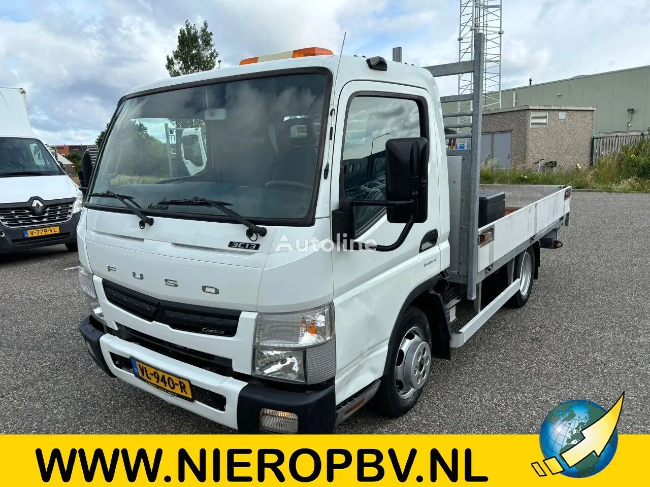 FUSO Canter Openlaadbak automaat HIAB 008T kraan 120.000km bortu kravas automašīna < 3.5t