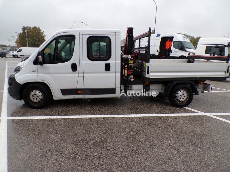 Fiat Ducato Maxi 7 Posti Gru Fassi Cassone Fisso 2018 KM 64500 !!! flatbed truck < 3.5t - Autoline
