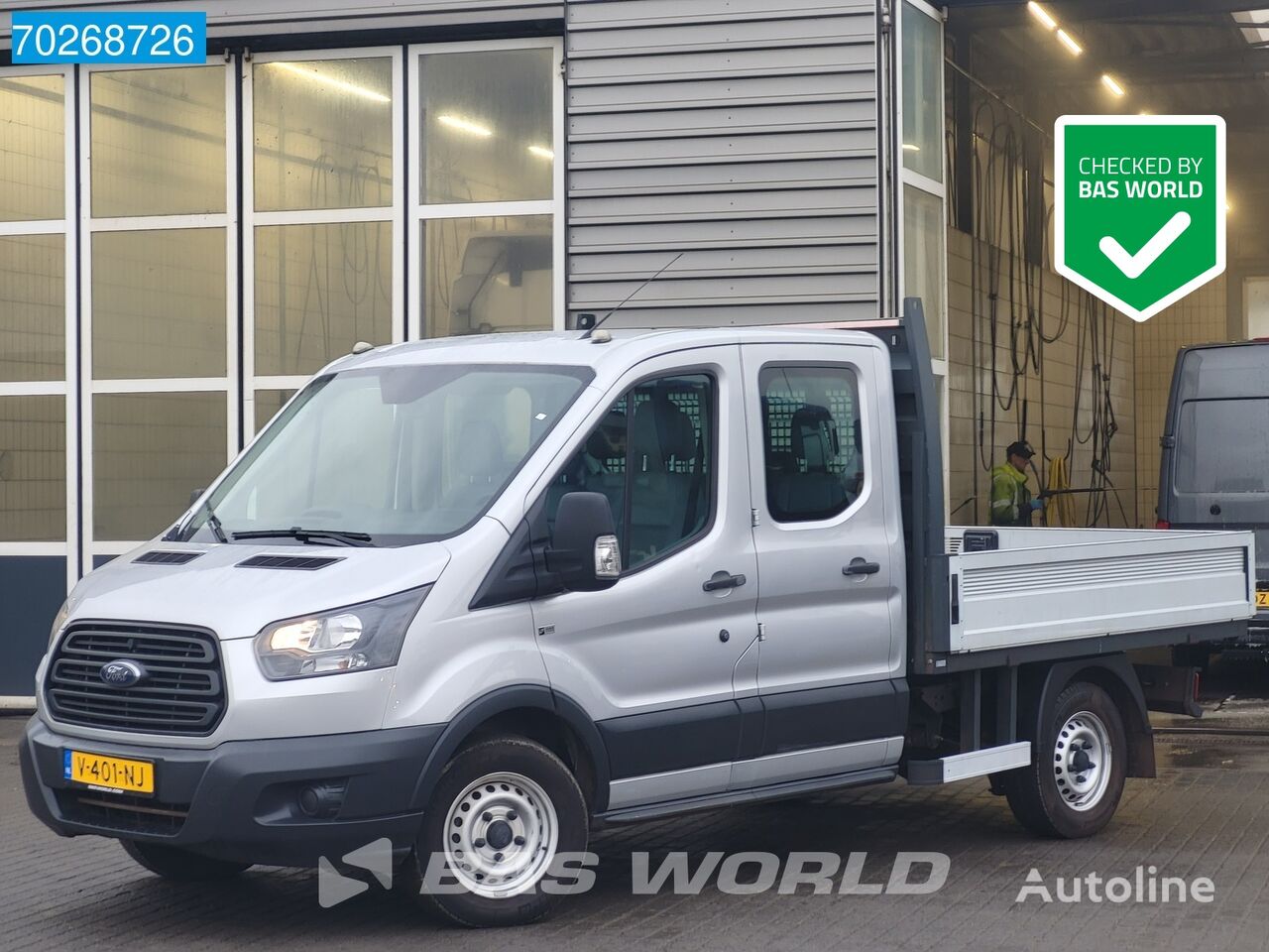 бордови камион < 3.5т Ford Transit 105pk Euro6 Trekhaak Open Laadbak Dubbel cabine Pritsche