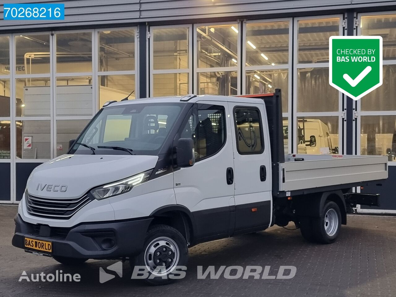 нова бортова вантажiвка < 3.5т IVECO Daily 35C21 3.0 210PK 2025model Dubbel Cabine Open laadbak 3.5t