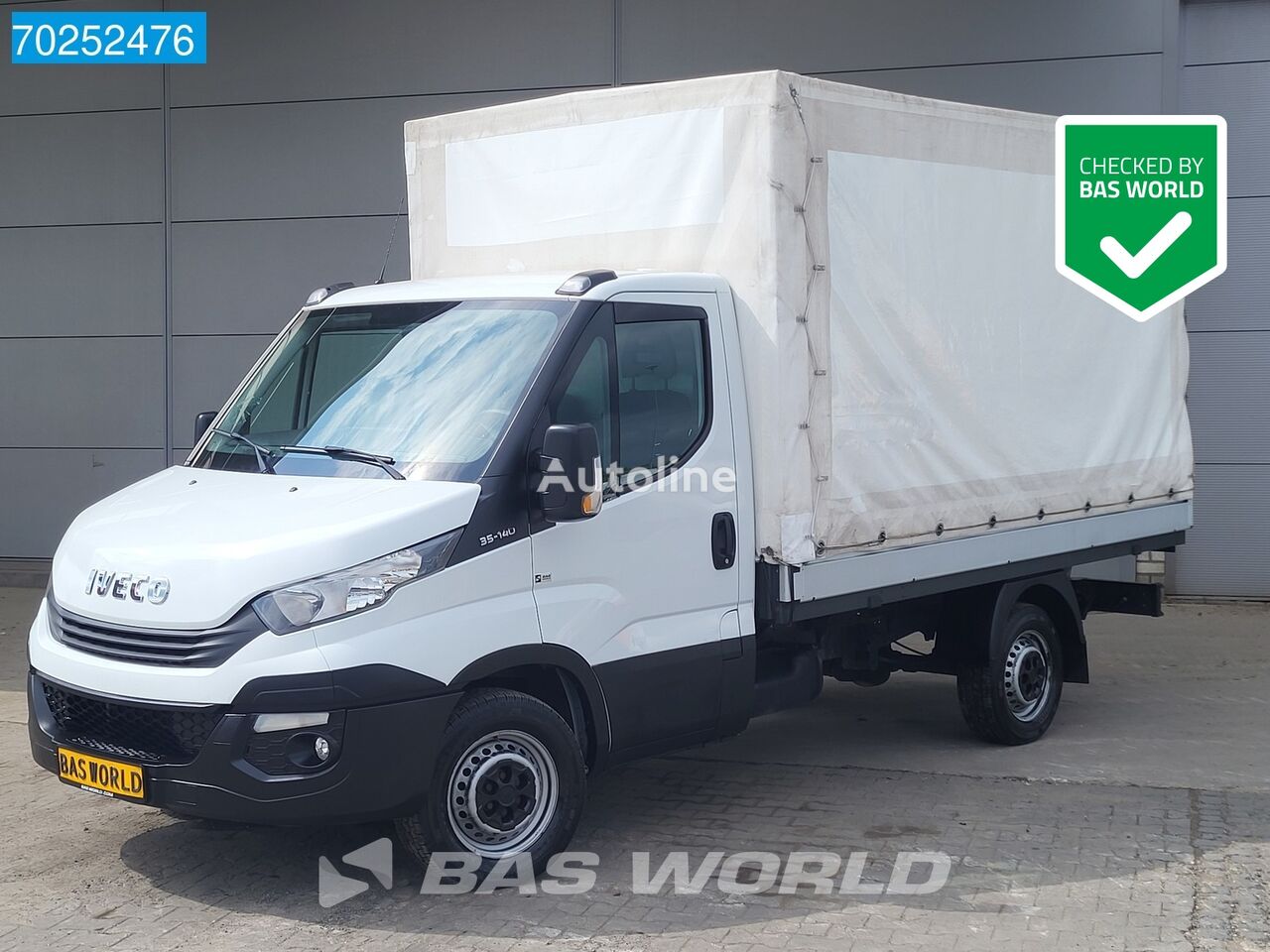 camion pianale < 3.5t IVECO Daily 35S14 Open laadbak Trekhaak Huif Airco Cruise Euro6 Pritsc