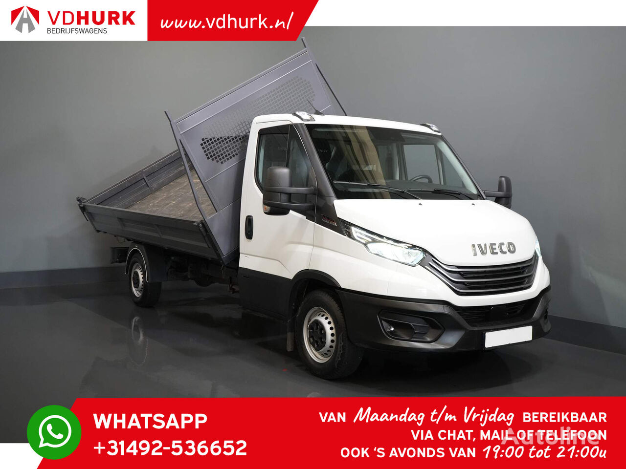 φορτηγό καρότσα < 3.5τ IVECO Daily 35S18H 3.0 180 pk Aut. (ZF) 3 Zijde Kipper/ kieper/ Tipper