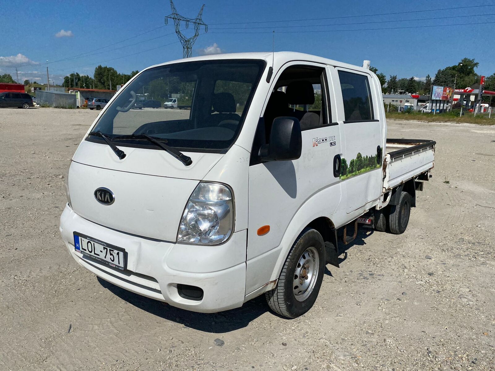 KIA K2500 - double cabin, pritsche  flatbed truck < 3.5t