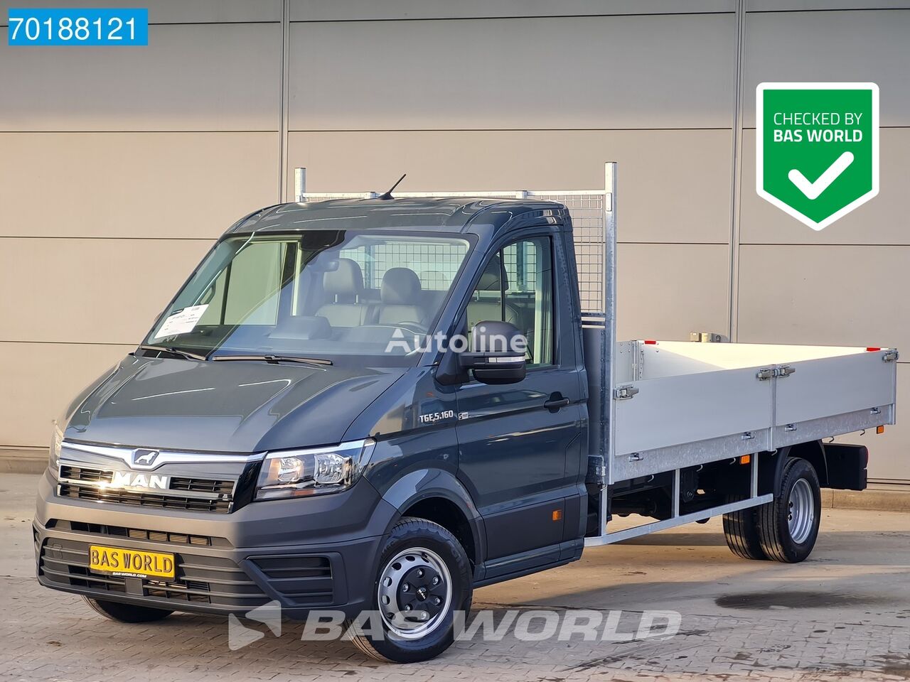 new MAN TGE 5.160 Automaat 430cm Open laadbak ACC Airco Pritsche Pickup  flatbed truck < 3.5t