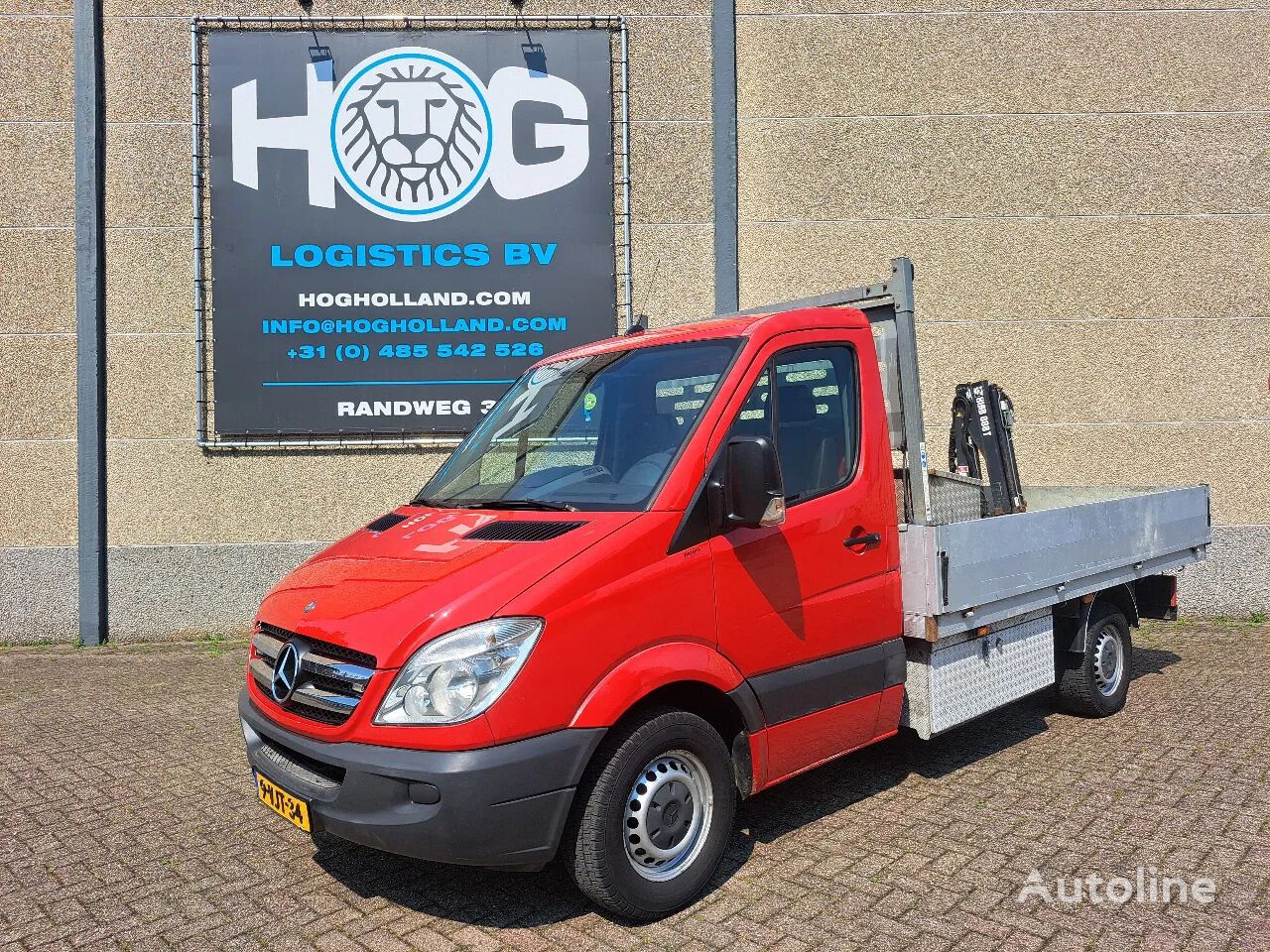 Mercedes-Benz Sprinter 313 2.2 CDI 366 DC + HIAB 008T flatbed truck < 3.5t