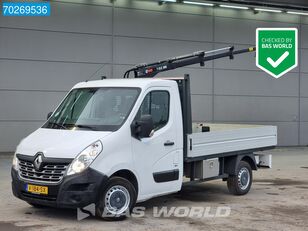 Renault Master 110PK Open Laadbak met Hiab T-CLX 009 Kraan Airco Cruise  open laadbak vrachtwagen < 3.5t