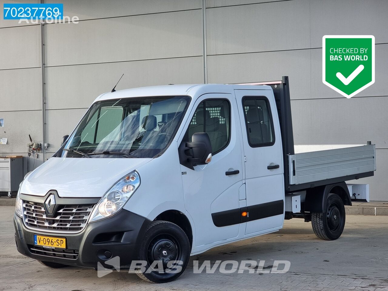 camião de caixa aberta < 3.5t Renault Master 130PK Open Laadbak Dubbel Cabine 7 persoons Trekhaak Airc