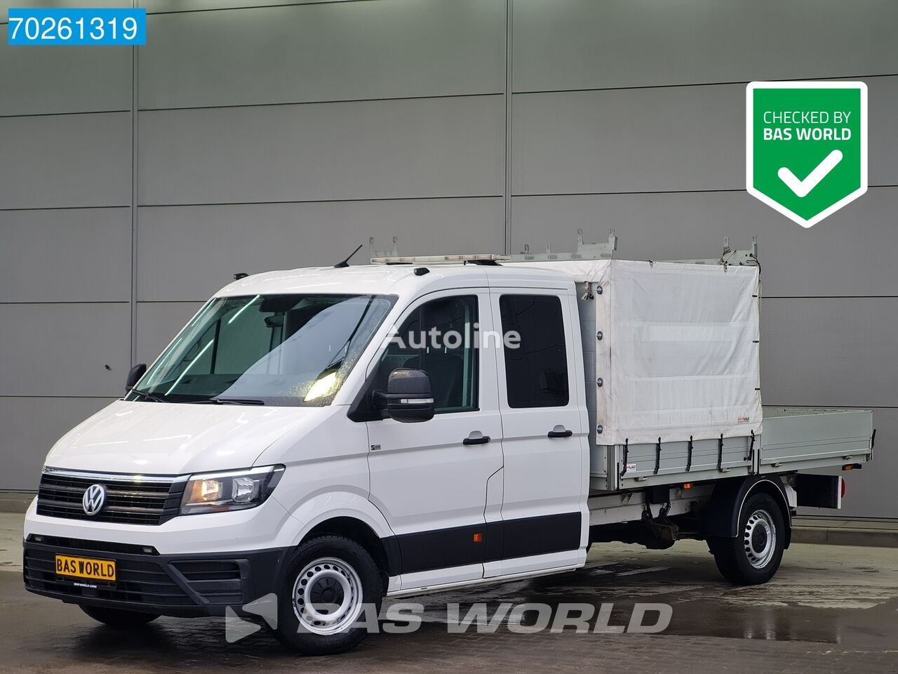 Volkswagen Crafter 177pk Open laadbak Dubbel Cabine Kraan Camera Trekhaak L platós teherautó < 3.5t