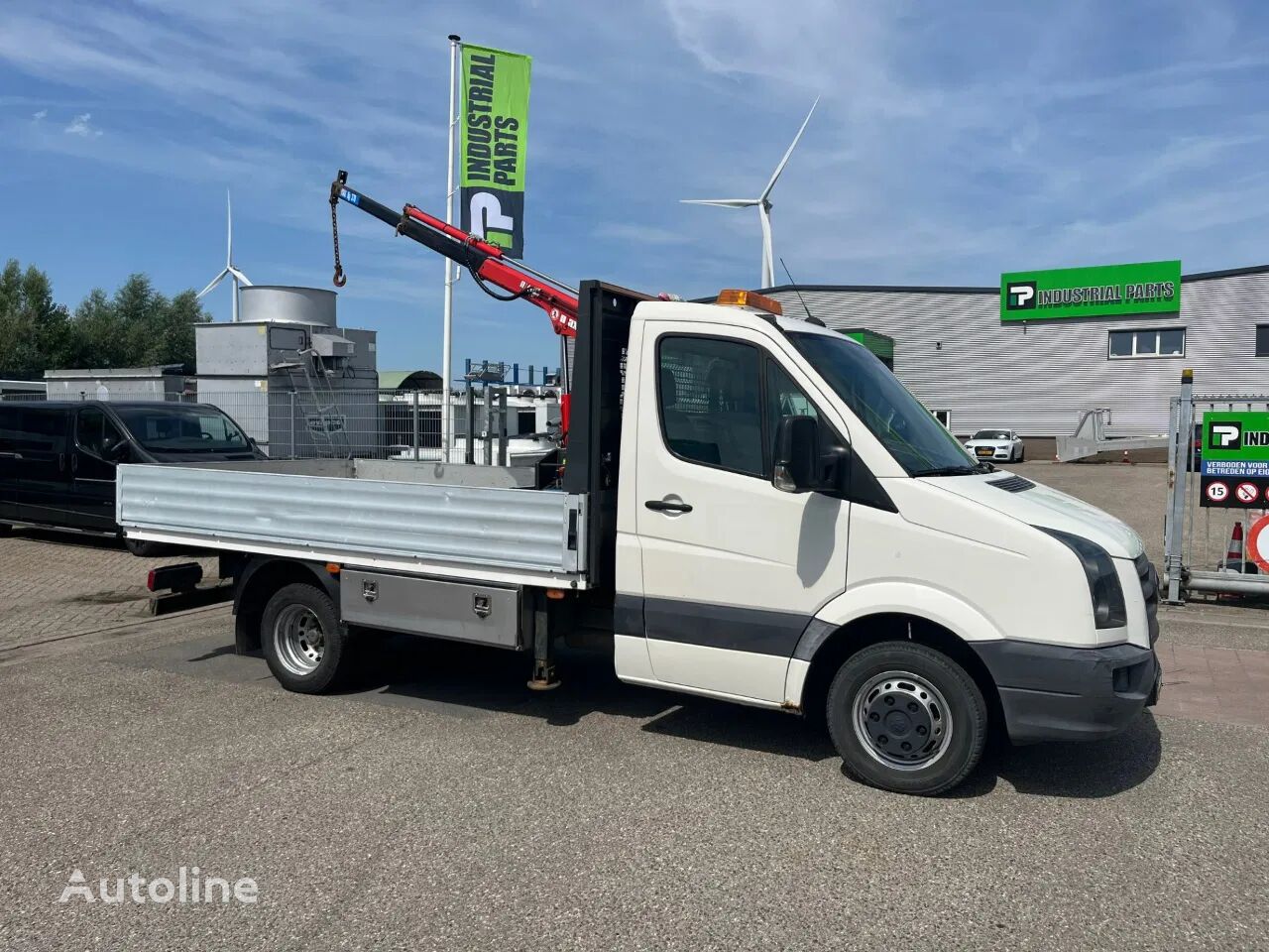 dropside camion < 3.5t Volkswagen Crafter 2.5 TDI * kraan maxilift 1000 kg * doppel bereift * A/C