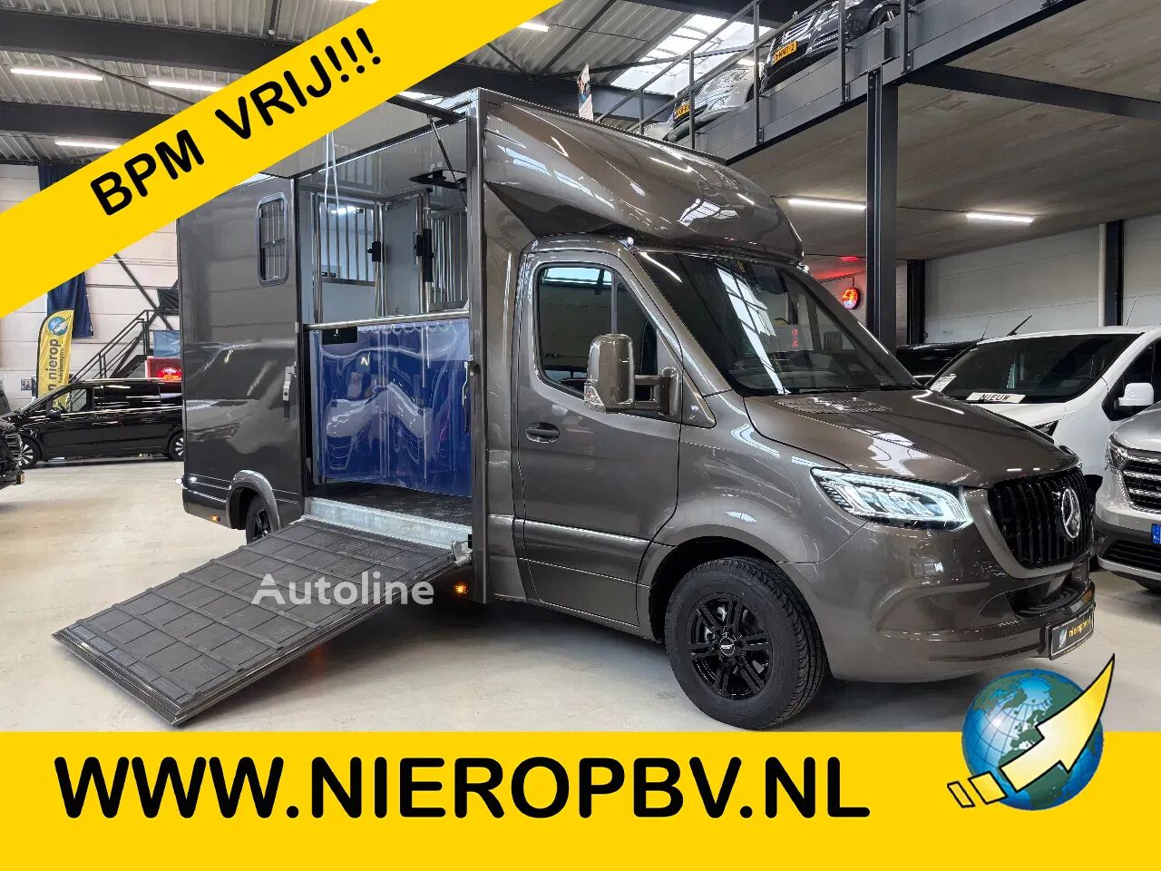 Mercedes-Benz Sprinter 317CDI Paardenwagen/Veewagen Hengsten Uitvoering Automa transportador de caballos