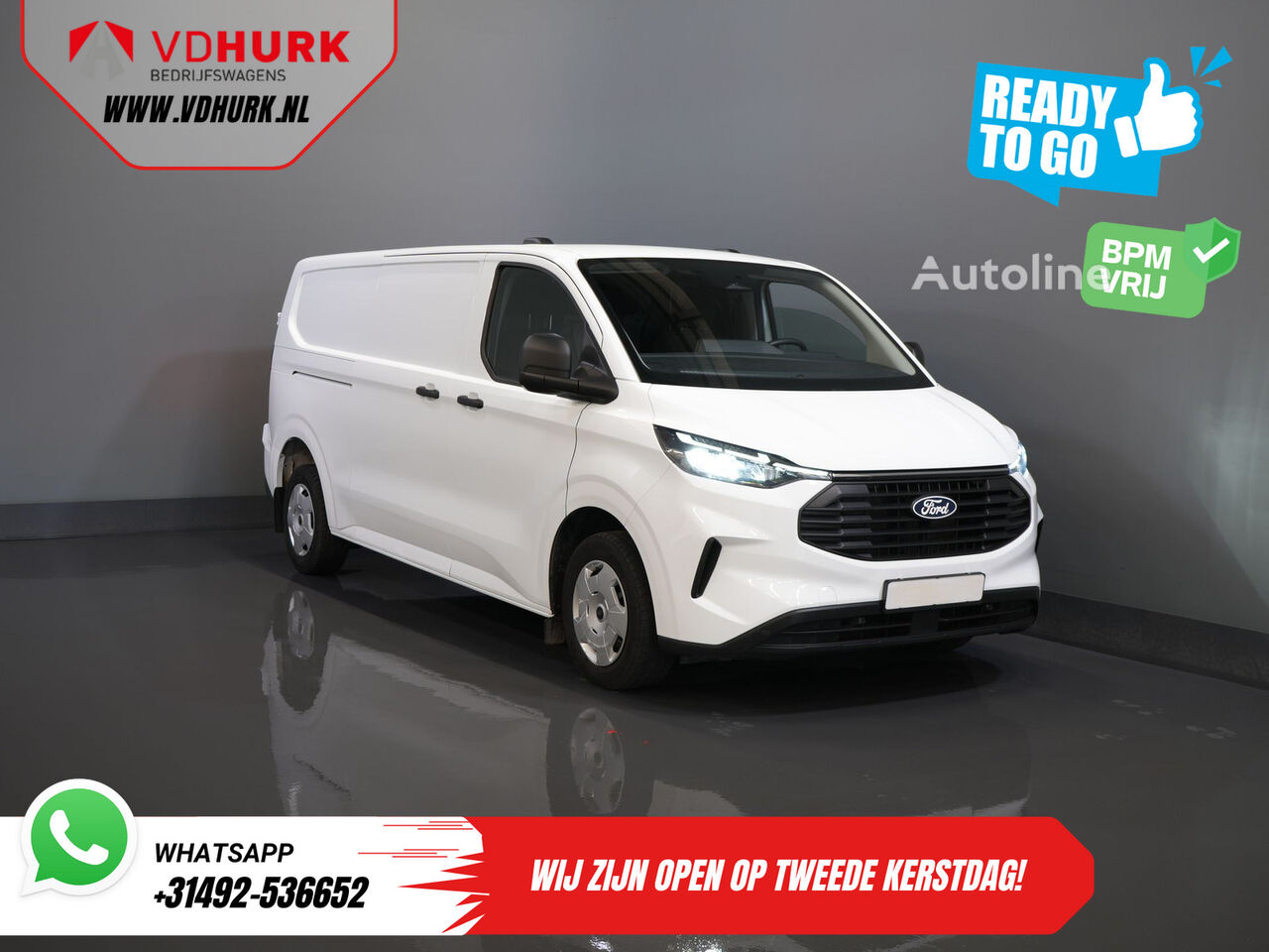 Цельнометаллический фургон Ford Transit Custom 2.0 TDCI 136 pk Aut. L2 Trend BPM VRIJ! LED/ Carp - Autoline