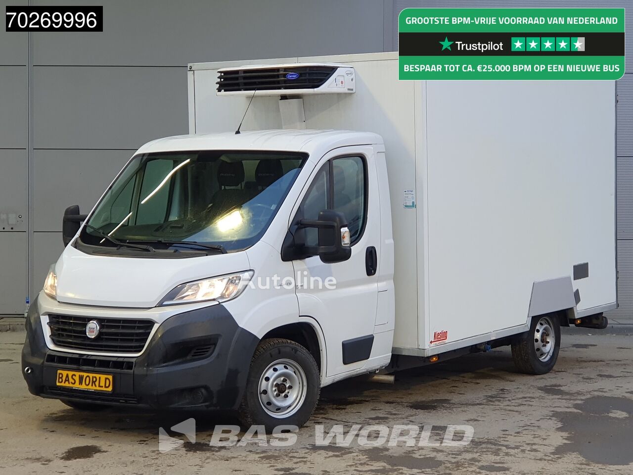 냉장 트럭 < 3.5t FIAT Ducato 150pk Koelwagen Vries Carrier Xarios 350 Stekker 220V Koe