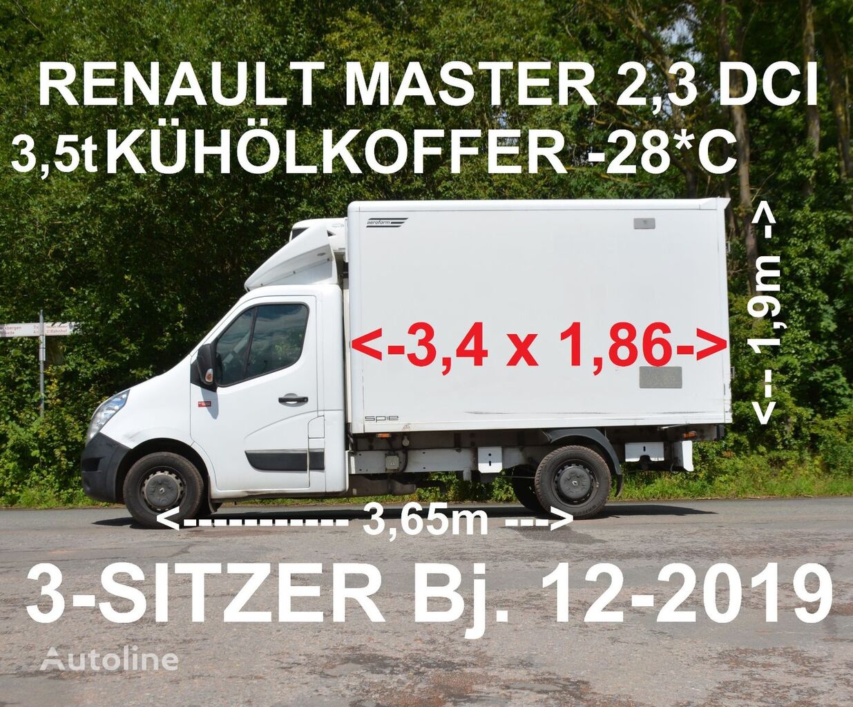 Renault MASTER 170 refrigerated truck < 3.5t