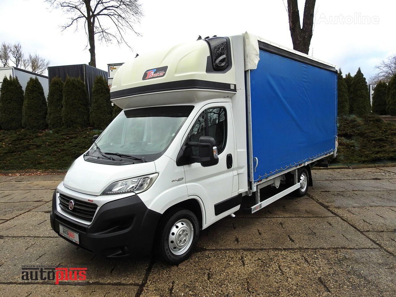 тентованный грузовик < 3.5т FIAT DUCATO PLANDEKA WINDA 9 PALET WEBASTO TEMPOMAT KLIMATYZACJA LEDY