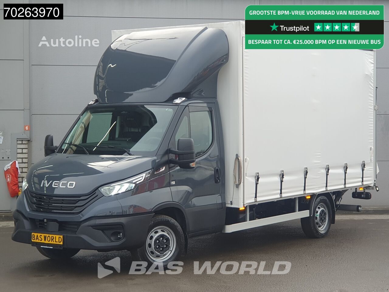 новый тентованный грузовик < 3.5т IVECO Daily 35S18 3.0L Automaat Schuifzeilen met Laadklep ACC Navi Bak