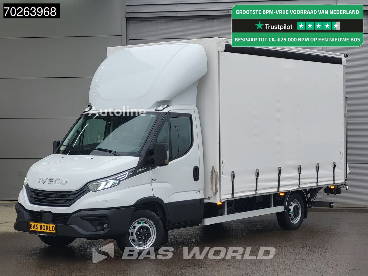 nieuw IVECO Daily 35S18 3.0L Automaat Schuifzeilen met Laadklep ACC Navi Bak huifzeilen vrachtwagen < 3.5t