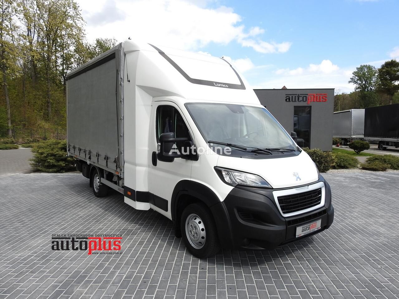 Peugeot BOXER PLANDEKA 8 PALET TEMPOMAT KLIMATYZACJA LEDY PNEUMATYKA  16 tilt truck < 3.5t