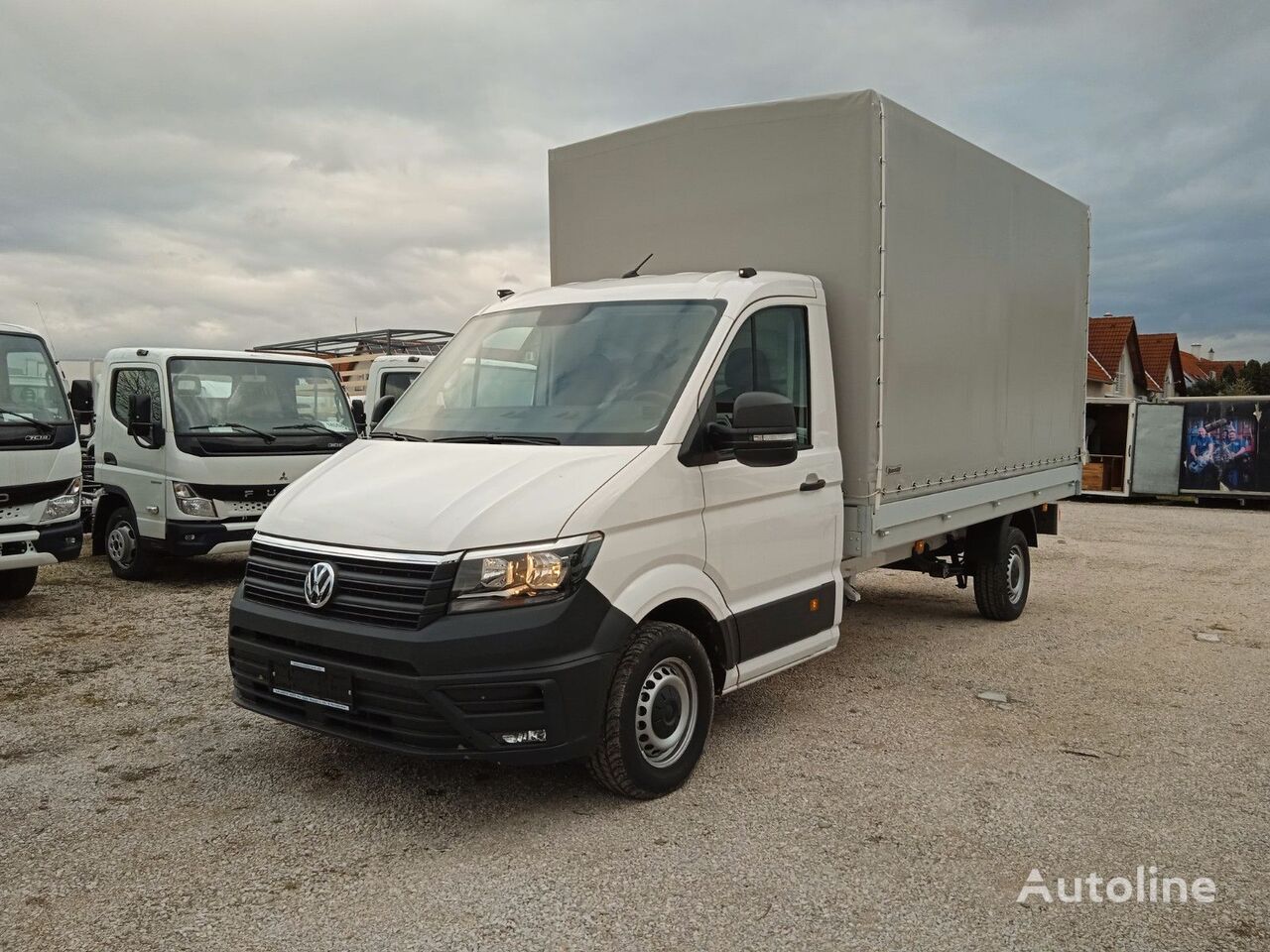 new Volkswagen Crafter L4 Pritsche und Plane 140Ps SOFORT tilt truck < 3.5t