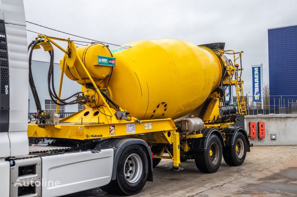 Imer BETON MIXER/MALAXEUR/MISCHER-10M3- STEERING AXLE concrete mixer semi-trailer - Autoline