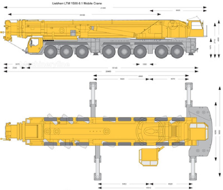 Cần cẩu mọi địa hình Liebherr LTM 1500-8.1 để bán | Machineryline VN Cần cẩu mọi địa hình Liebherr LTM 1500-8.1 - Machineryline