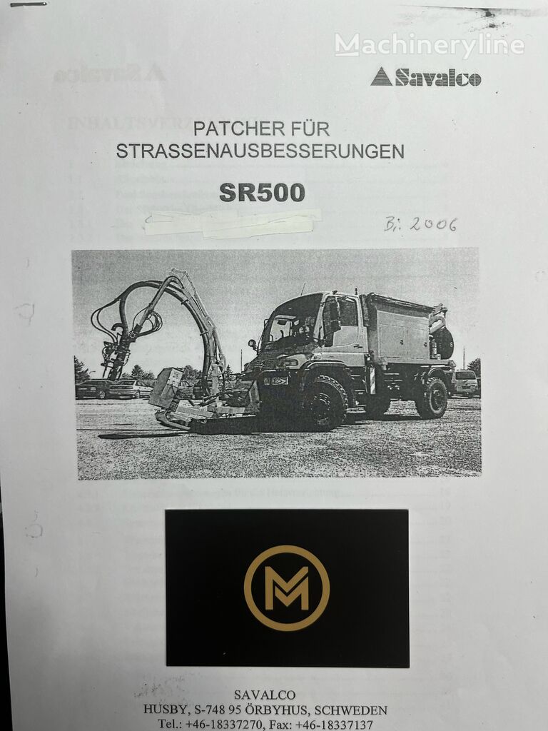 Mercedes-Benz Patcher SR500 / Savalco / Asphalt / Für Unimog  bitumen sprayer