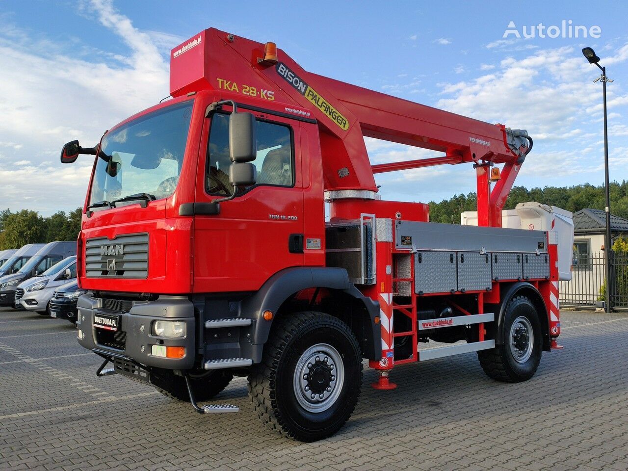 camion nacelle MAN TGM 18.280 4x4 Zwyżka Bison Palfinger TKA 28 Podnośnik Koszowy