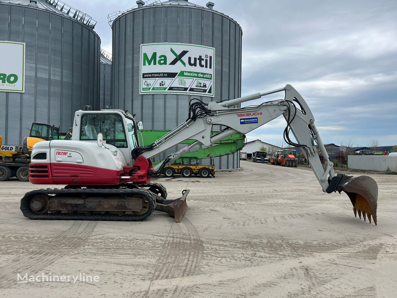 Takeuchi TB290T Excavator pe Senile hink-hjulgrävmaskin