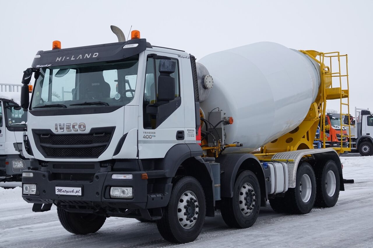 camion malaxeur Gicalla  sur châssis IVECO TRAKKER 400 / BETONOMIESZARKA / GRUSZKA 9M3 / EURO 6 / 54 TYS KM