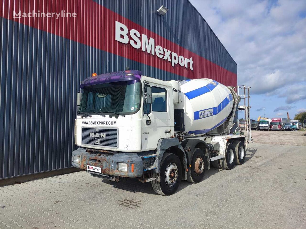 Stetter  on chassis MAN 32.364 concrete mixer truck