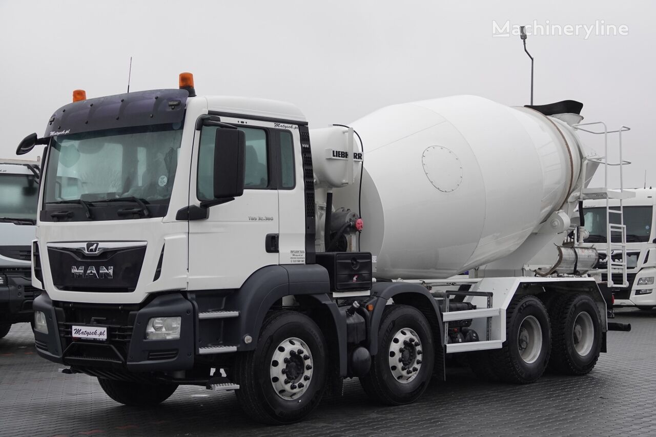 автобетоносмеситель Liebherr  на шасси MAN TGS 32.360 / 8X4 / BETONOMIESZARKA / GRUSZKA LIEBHERR / 9 m3 / O