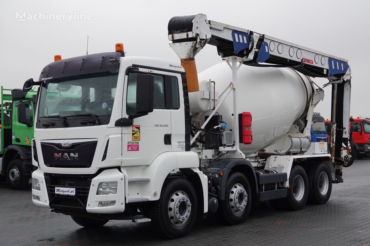 Intermix  on chassis MAN TGS 32.400 / 8x4 / GRUSZKA + TAŚMA BELT T40 / BETONOMIESZARKA /  concrete mixer truck