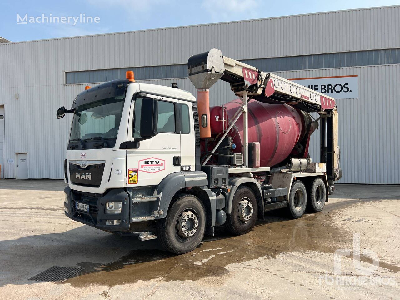 شاحنة خلط الخرسانة Putzmeister  ذات شاسيه MAN TGS 8x4 Camion Malaxeur 8x4