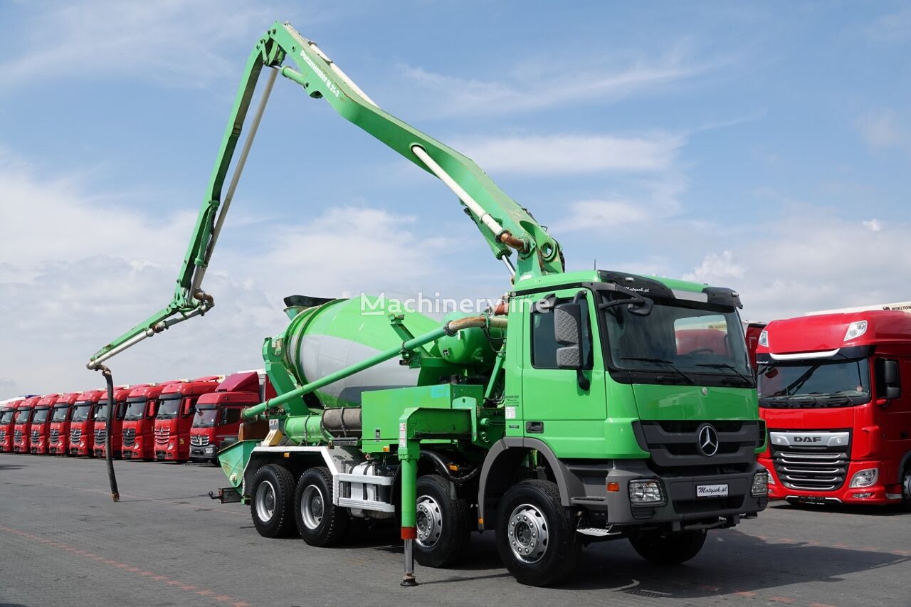 Liebherr  en el chasis Mercedes-Benz ACTROS 3241 / POMPOGRUSZKA / BETONIARKA + POMPA PUTZMEISTER 21 M camión hormigonera - Machineryline