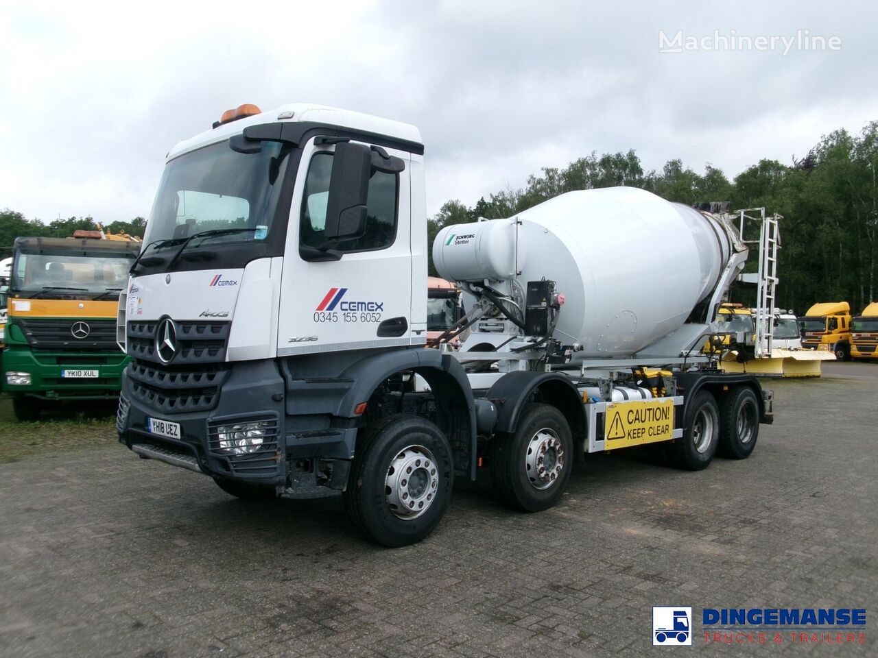 автобетоносмеситель Mercedes-Benz Arocs 3236 8x4 RHD Schwing concrete mixer 8 m3