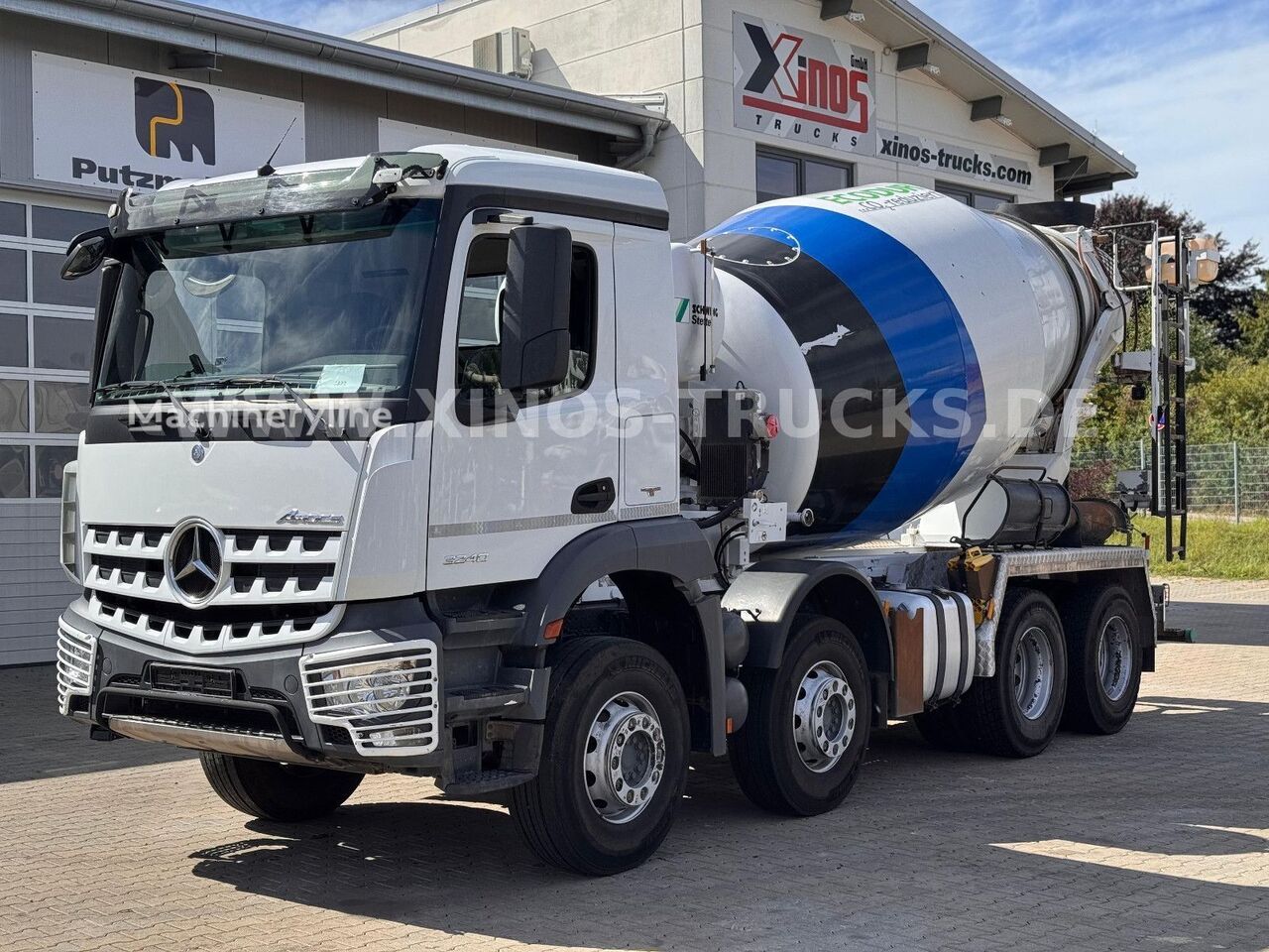 Stetter on chassis Mercedes-Benz Arocs 3240 concrete mixer truck for sale | Machineryline Stetter on chassis Mercedes-Benz Arocs 3240 concrete mixer truck - Machineryline