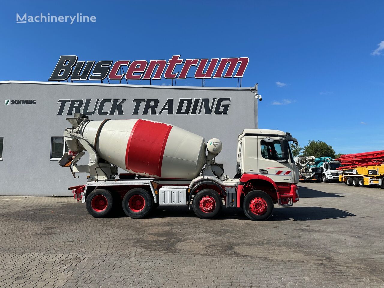 Stetter  on chassis Mercedes-Benz Arocs 3240 Stetter 9 cbm concrete mixer truck