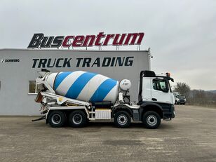 Stetter  on chassis Mercedes-Benz Arocs 3242 Stetter 9 cbm + hydraulic fedder concrete mixer truck