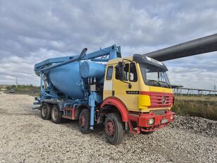 Liebherr 9m3 + 24m pump, mixer-pump, pumi  on chassis Mercedes-Benz Sk 3434 8x4 mixer 9m3 + pump 24m, 1997year, stell/stell, manual concrete mixer truck