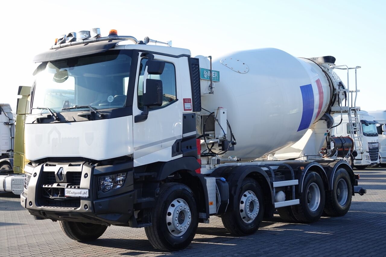 автобетоносмеситель IMER Group  на шасси Renault C 430 / 8x4 / BETONOMIESZARKA 9M3 / GRUSZKA / IMER / EURO 6 / SP