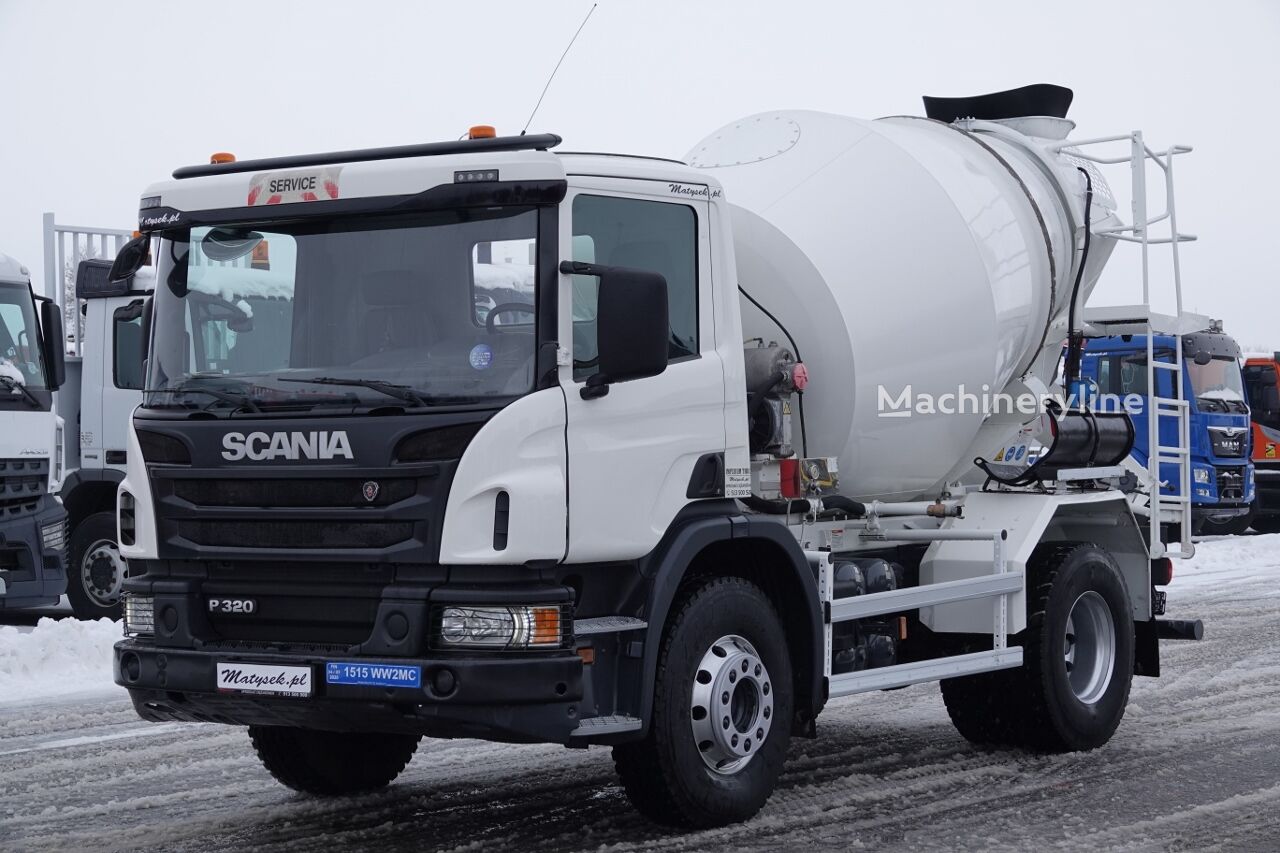 camion malaxeur Liebherr  sur châssis Scania P 320 / BETONOMIESZARKA / GRUSZKA / 6 m3 / EURO 6