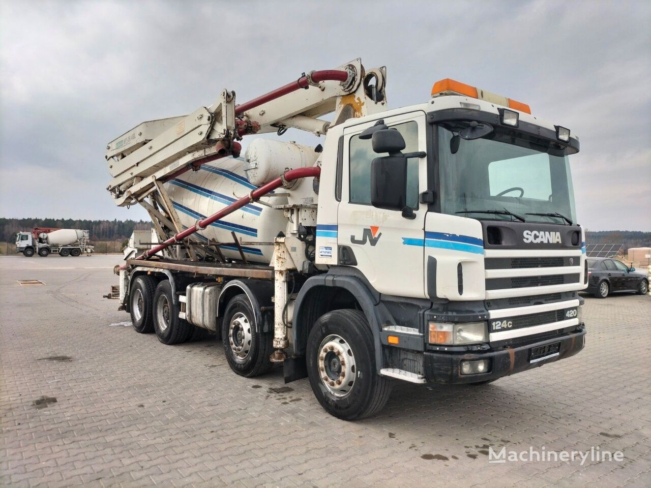 бетон миксер Saraka  на шаси Scania P124e 420